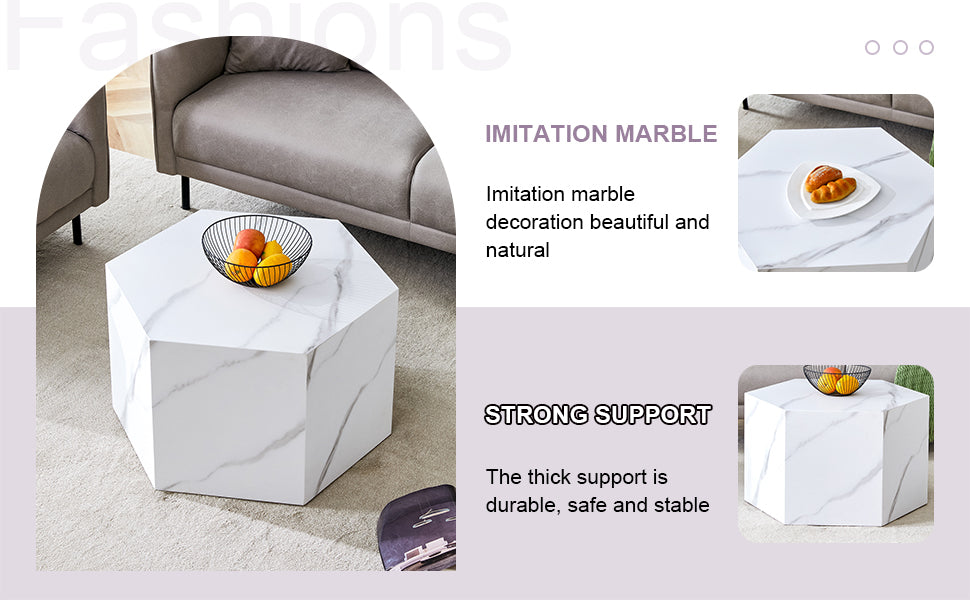 Modern Mdf Coffee Table, With Complex Texture Patterns, Style And Texture Coffee Table To Redefine Your Interior Decoration And Enhance Your Living Space, Stylish And Durable Design White Mdf