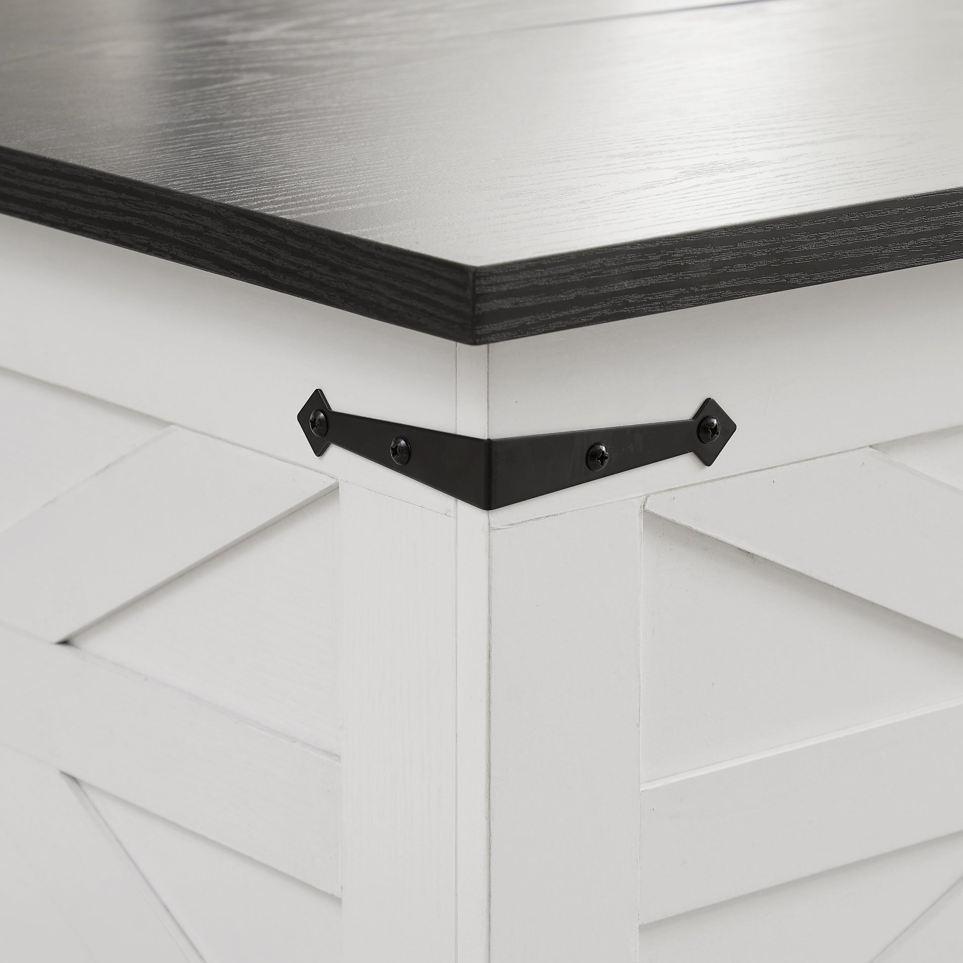 Farmhouse Coffee Table & End Table Barn Design Center Table Rustic Cocktail Table With Hinged Lift Top And End Table White Mdf