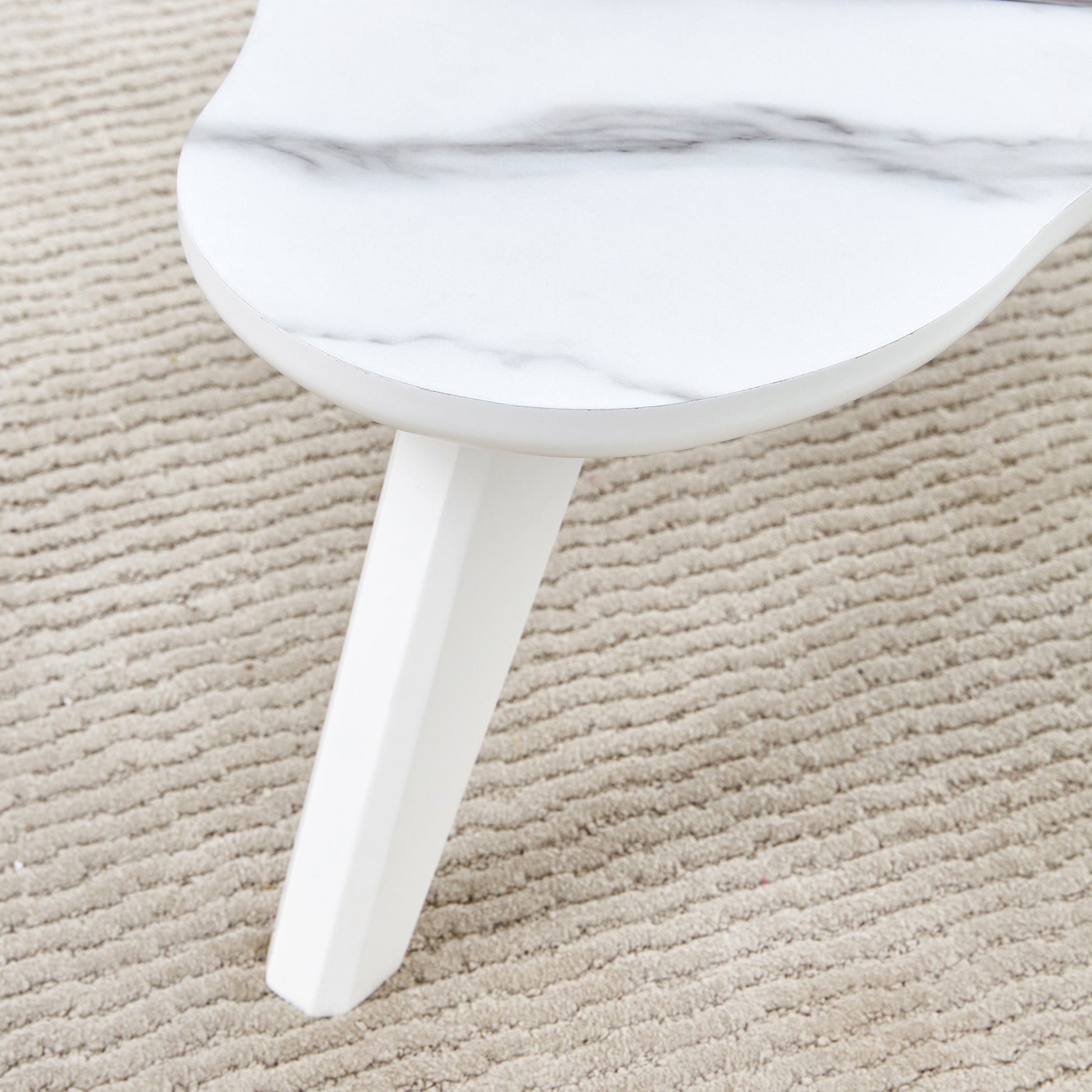 Modern Minimalist White Table Top. Cloud Shape Gives You A Experience, Computer Desk. The Game Table. Suitable For Dining And Living Rooms. White Mdf