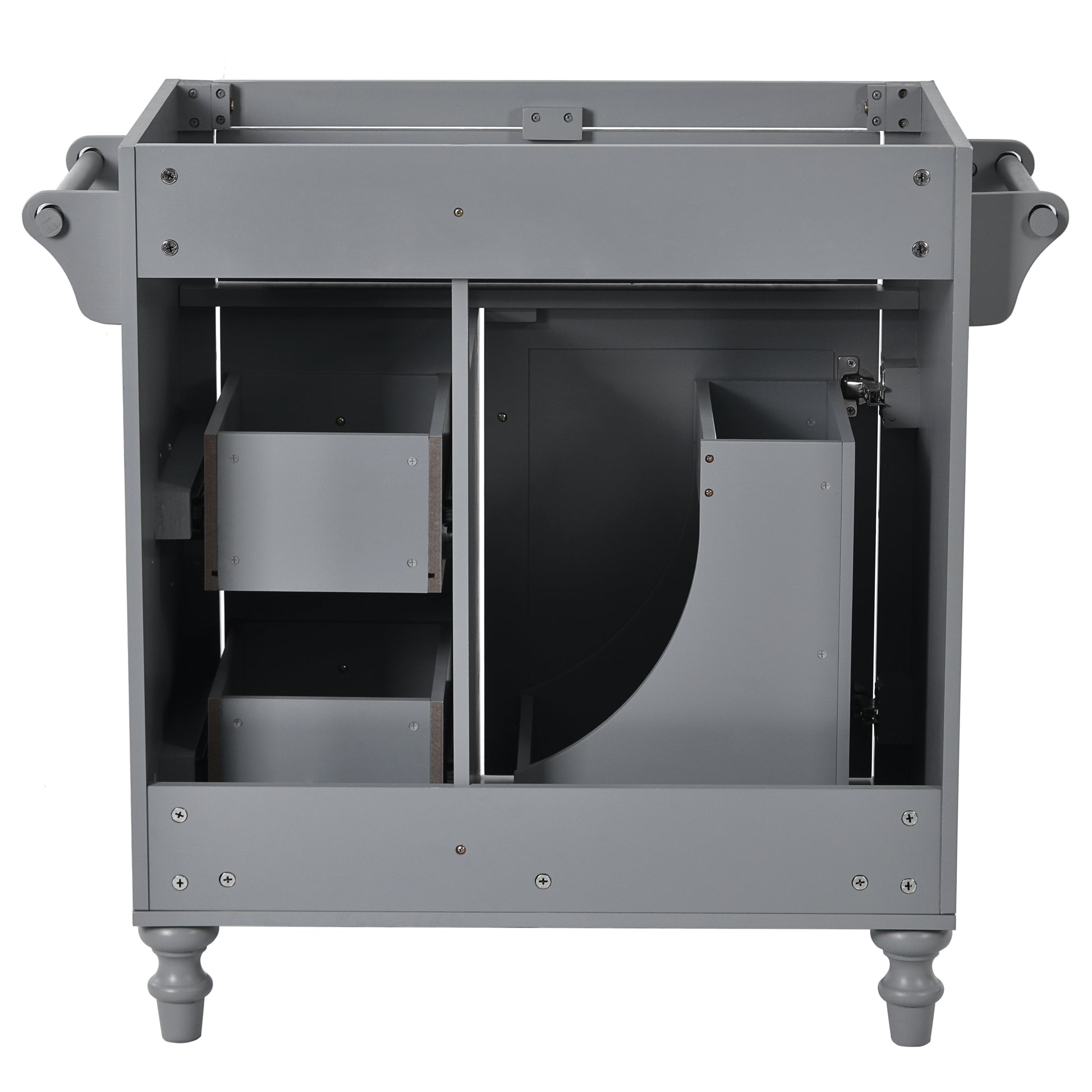 30'' Bathroom Vanity Without Top Sink, Modern Bathroom Storage Cabinet With 2 Drawers And A Tip Out Drawer Not Include Basin Grey Bathroom Modern Solid Wood Mdf