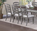 Light Grey Contemporary Style Side Chairs Set Of 2Pc Wooden Frame Ladder Back Design Dining Room Furniture Light Grey Dining Room Foam Classic,Contemporary,Modern Dining Chairs Rubberwood Ladder