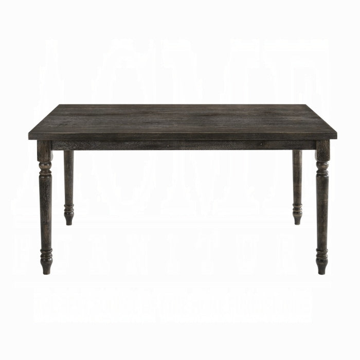 Weathered Grey Dining Table With Rectangular Top Grey Seats 6 Dining Room Rectangular Mdf