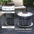 Outsunny Smokeless Fire Pit With Fireproof Mat, 20