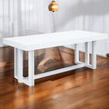 Paxley Dining Table, White High Gloss Finish Dn01610 White Mdf