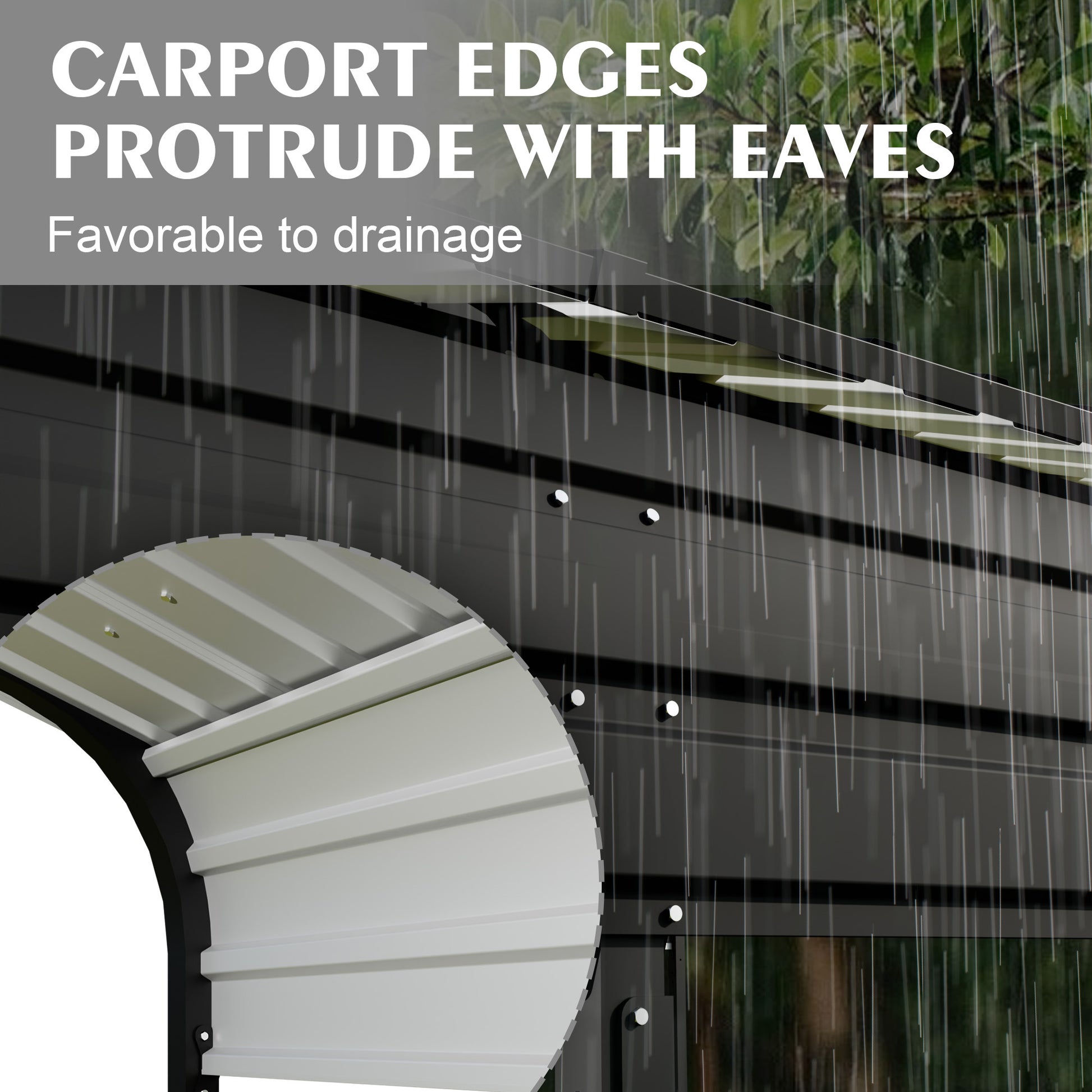 Carport 12X20 Ft Heavy Duty Carport Canopyupdated Frame Structure Galvanized Steel Roof And Enhanced Basemetal Carport Garage For Pickup, Boat, Car And Tractors, Dark Grey Dark Gray Metal