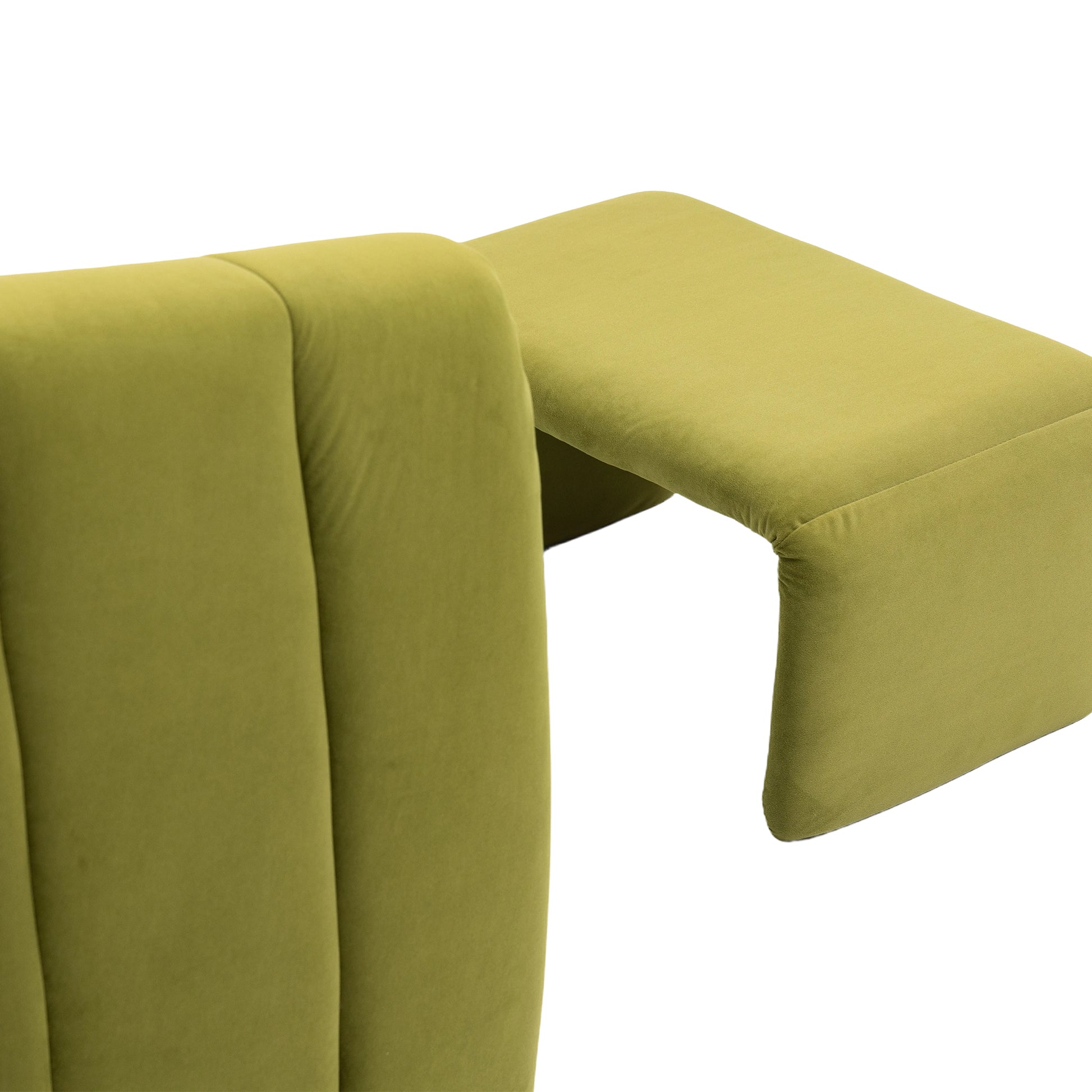 Coolmore Accent Chair With Ottoman, Mid Century Modern Barrel Chair Upholstered Club Tub Round Arms Chair For Living Room Bedroom Office Olive Green Velvet Olive Green Foam Velvet