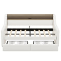 Twin Size Daybed With Drawers, Upholstered Daybed With Charging Station And Led Lights, White Old Item W1580S00021 Twin White Pu Leather