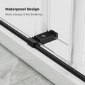 68 72 In. W X 76 In. H Double Sliding Frameless Soft Close Shower Door With Premium 3 8 Inch 10Mm Thick Tampered Glass And Easy Cleaning Coating, Stainless Steel In Matte Black 22D02 72Mb Matte