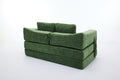 Modern Minimalist Sofa, Fold Out Sofa Bed, Convertible Chair Floor Couch & Sleeping Mattress For Living Room, Bedroom, Apartment, Removable Backrest, Green Green Chenille Soft Vintage Chenille 2 Seat