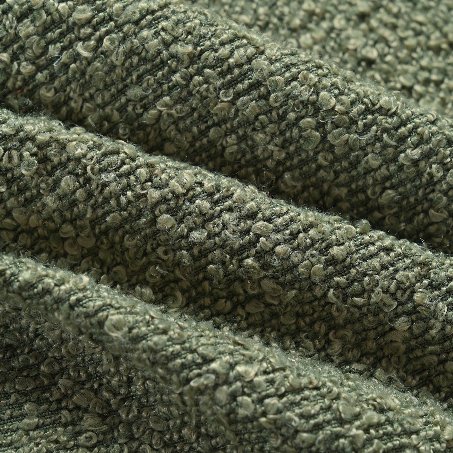 Mirod Sleek Right Angle Armrests, Ergonomic Lumbar Support, Square Wooden Block Legs, Inclined Seat For Comfort, Artistic Statement Piece For Living Room,Bedroom And Study Green Boucle