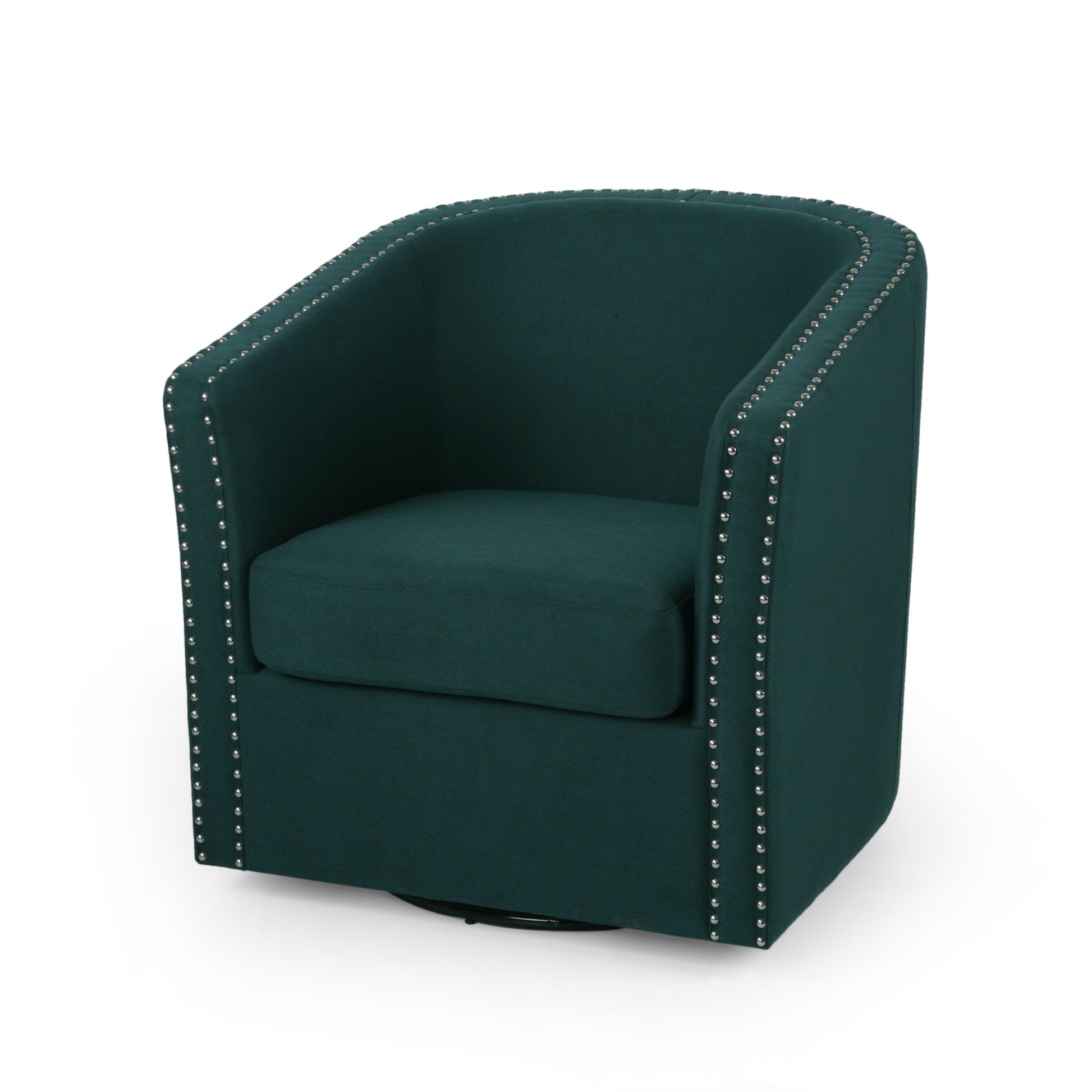 Swivel Chair Green Fabric