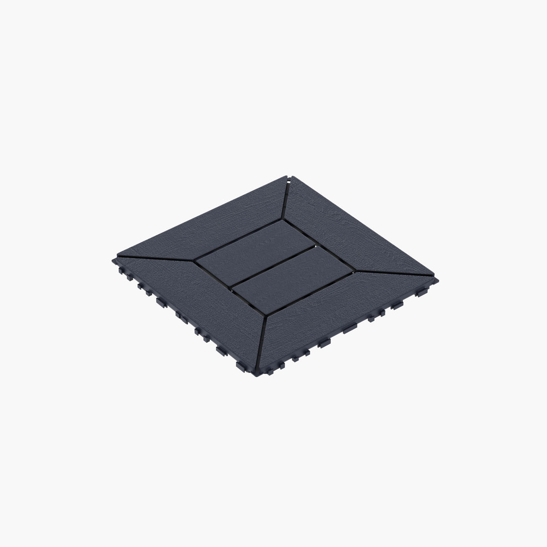 Style 12" Patio Deck Tiles, Diy Module Interlocking Decking Tiles Floor Tile,Easy And Quick Installation Court Tiles For Porch Poolside Balcony Backyard 44Pcs Dark Gray Grey Polypropylene