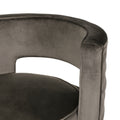 Swivel Arm Chair Grey Fabric