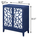 Breckenridge Blue 2 Door Console Table Blue Primary Living Space Rectangular Wood Glass