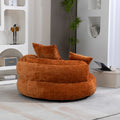 Coolmore Lazy Sofa Durable Comfort Lounger High Back Bean Bag Chair Couch With Three Pillows For Adults And Kids, Indoor & Outdoor, Single Gaming Sofa Chair For Bedroom,Office Orange Chenille Orange Foam Chenille 1 Seat