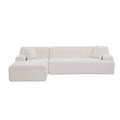 Modern Large L Shape Modular Sectional Sofa For Living Room, Bedroom, Salon, 2 Piece Free Combination, Simplified Style Old Sku:Wy000356Aaa Beige Polyester 3 Seat