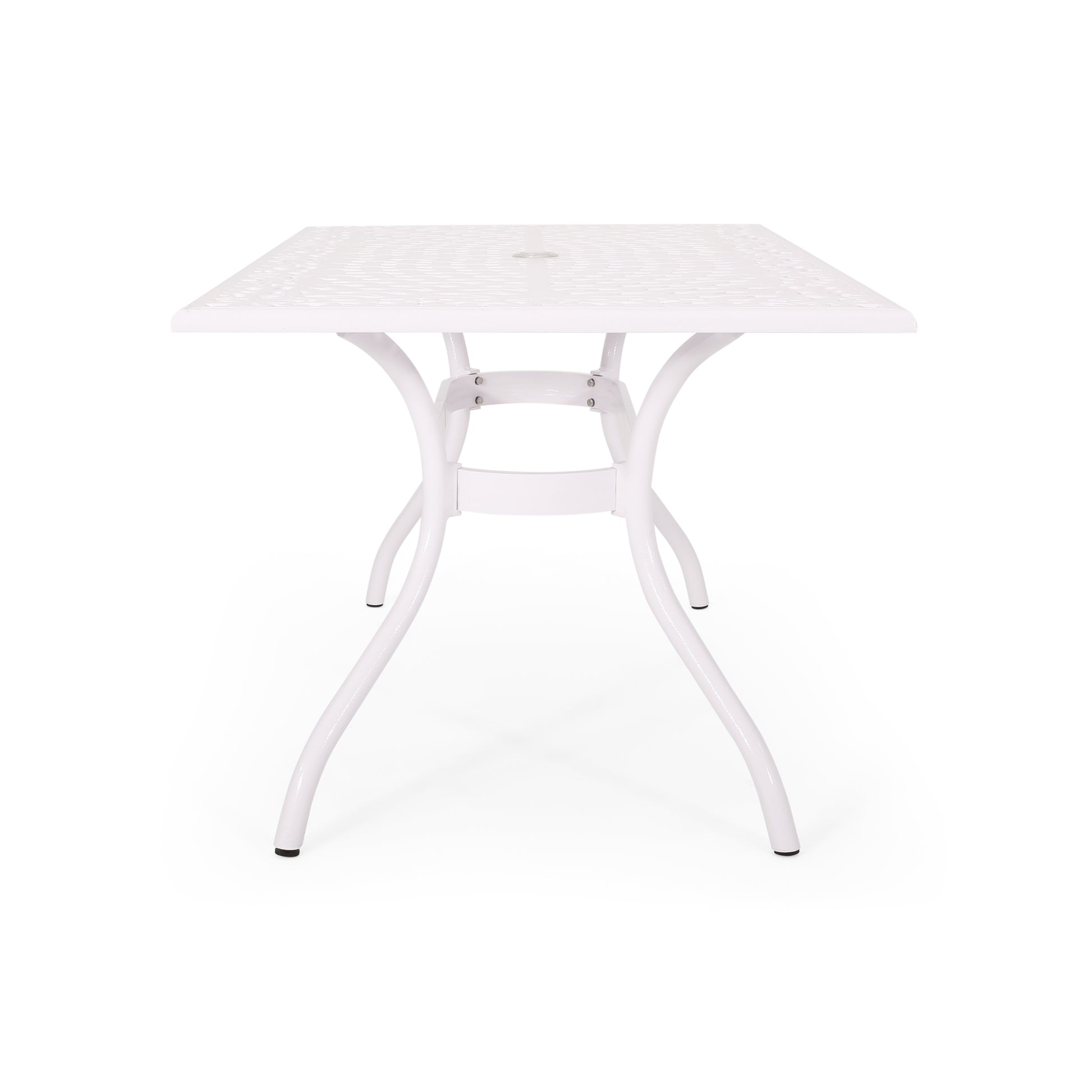 Phoenix Rectangle Table White Aluminium