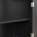 Tall Bathroom Storage Cabinet, Freestanding Storage Cabinet With Drawer And Adjustable Shelf, Mdf Board With Painted Finish, Black Black Mdf