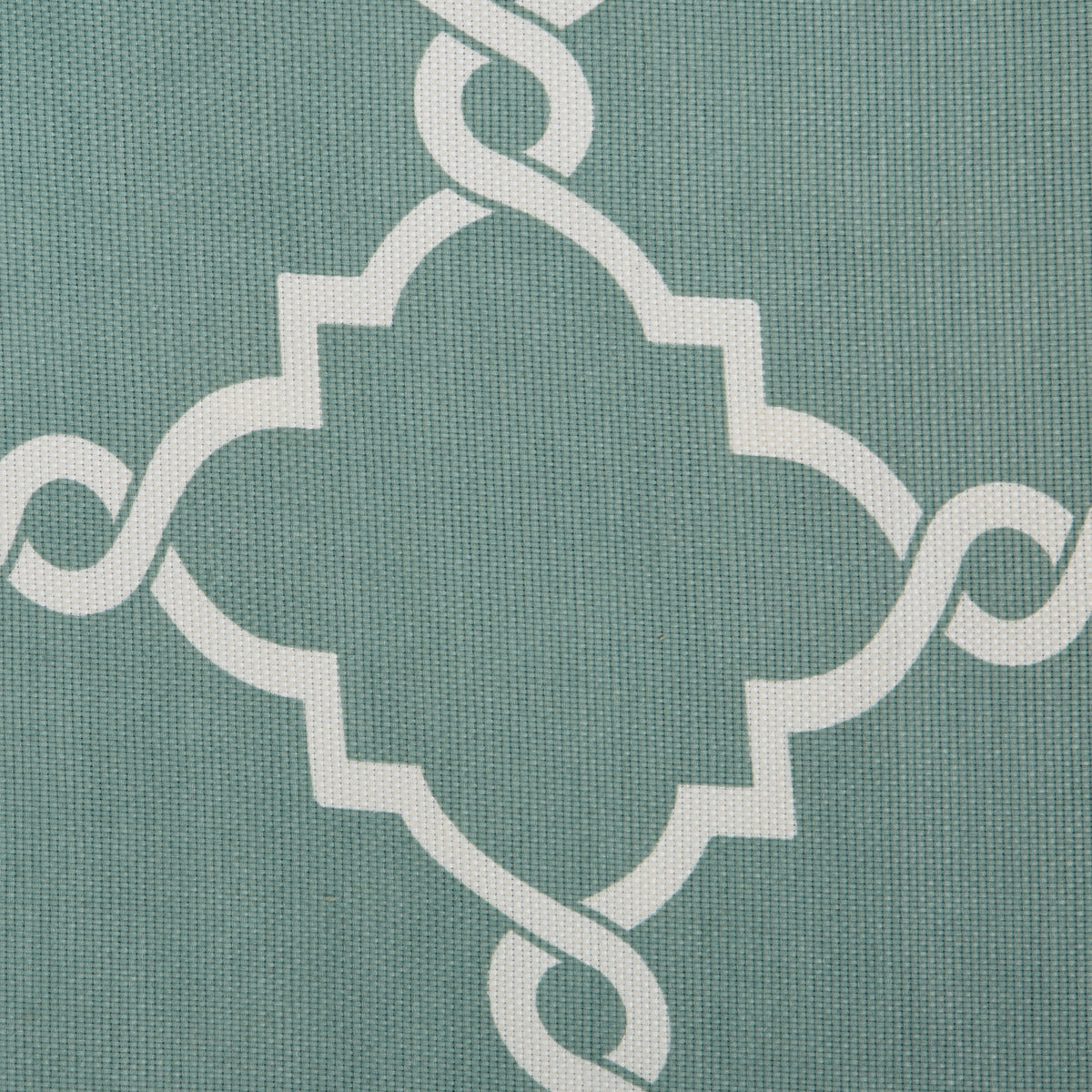 Fretwork Print Grommet Top Window Valance Seafoam White 50X18" Seafoam White Polyester