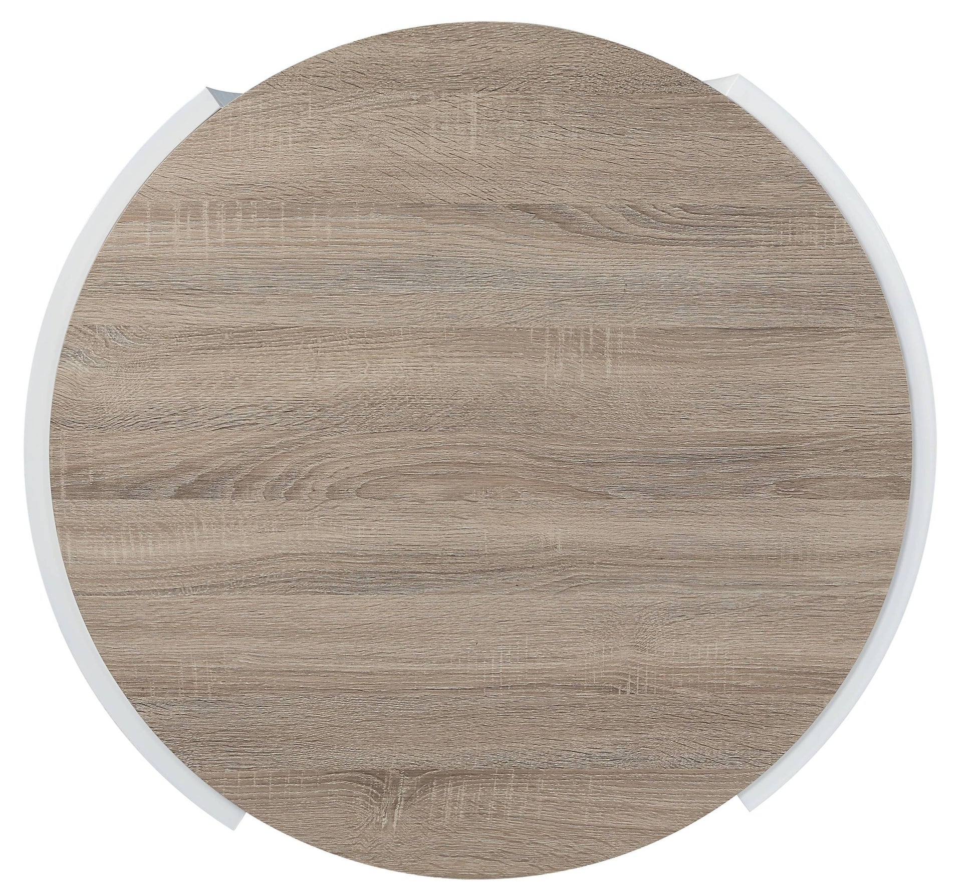 Oak And White High Gloss 1 Drawer Coffee Table Oak Primary Living Space Round Mdf Sled