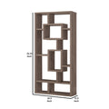 Splendid Geometric Cubed Rectangular Bookcase, Gray Gray Wood