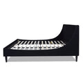 Aspen Vertical Tufted Headboard Platform Bed Set, King, Anthracite Black Velvet Box Spring Not Required King Anthracite Wood Foam Velvet Velvet
