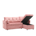 United We Win Furniture, Modular L Shaped Sofa, Modular Long Sofa With Reversible Chaise Lounge, Sofa Bed, Sleeper Sofa, Modular Sofa Combination With Storage Seats. Pink Velvet 3 Seat