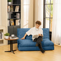 Large Folding Matress Sofa Bean Bag Bed, Foam Filling Folding Matress Sofa, Includes Removable And Machine Washable Cover, Soft Premium Faux Fur Blue Primary Living Space Soft Casual,Modern Foam Velvet