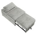 Contemporary Sleeper Sofa Chair Pillow Plush Tufted Seat 1Pc Convertible Sofa Ash Color Wide Welt Corduroy Natural Ash Corduroy Wood Primary Living Space Pillow Back Contemporary,Modern,Transitional