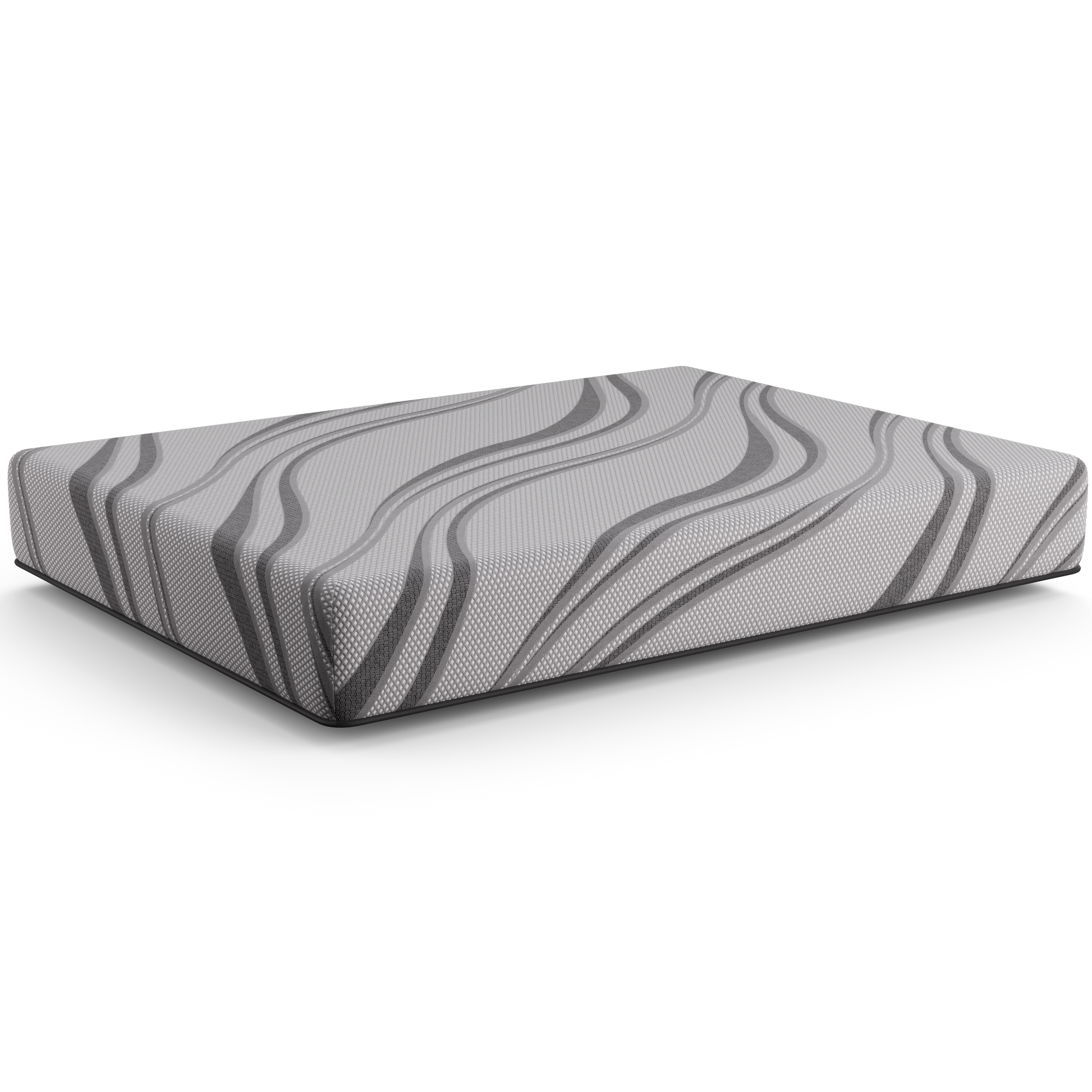 Bib: Nl 10" Pro Gel Foam Medium Cal King Gray Memory Foam Fabric California King