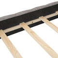 Queen Size Upholstered Platform Bed With Thick Fabric, Polyester, Gray Queen Gray Polyester