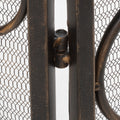 Kingsport Fireplace Screen Black Gold Iron