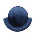 Swivel Arm Chair Blue Velvet