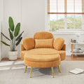 61 Inches Yellow Comfortable Seat, Small Sofa With Small End Table, Suitable For Lunch Break Casual Afternoon Tea Time Seat, Suitable For Small Apartment, Bedroom, Space Balcony Small Sofa Yellow