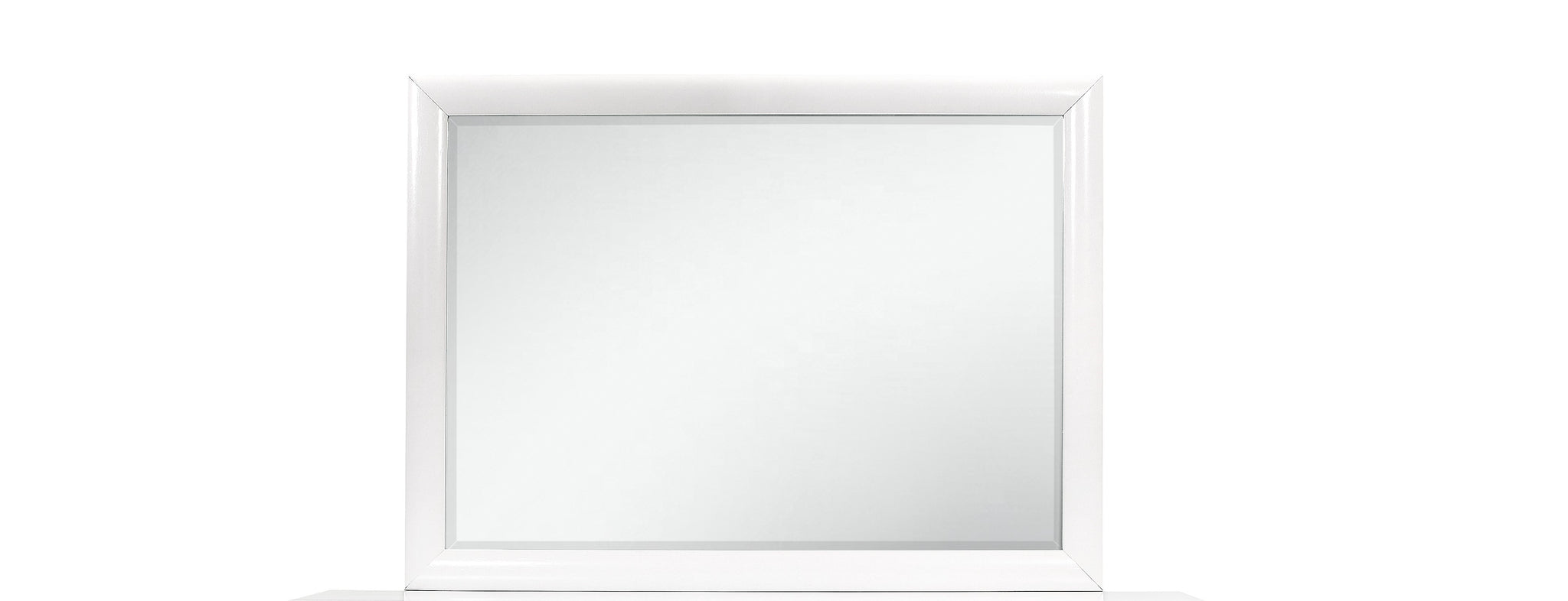 Civic White Mirror White Solid Wood Mdf