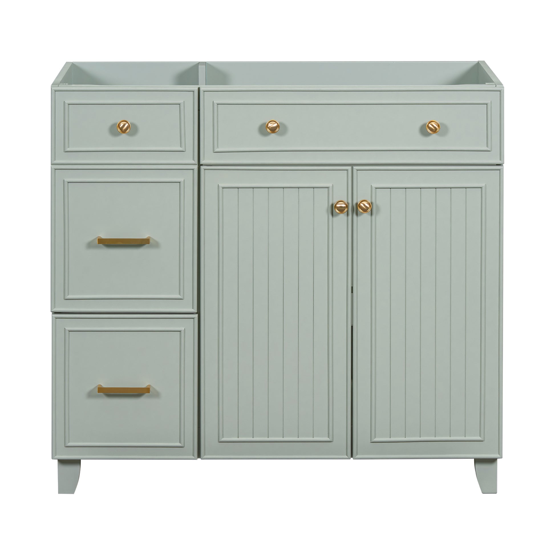 Cabinet Only 36" Green Bathroom Vanity Sink Not Included Green Bathroom Solid Wood Mdf