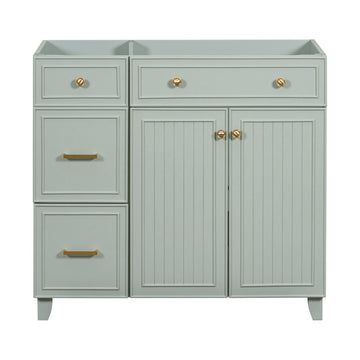 Cabinet Only 36" Green Bathroom Vanity Sink Not Included Green Bathroom Solid Wood Mdf