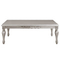 Platinum Coffee Table Silver Primary Living Space Rectangular Solid Wood Mdf