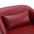 Coolmore Swivel Barrel Chair, Comfy Round Accent Sofa Chair For Living Room, 360 Degree Swivel Barrel Club Chair, Leisure Arm Chair For Nursery, Hotel, Bedroom, Office, Lounge Wine Red Pu Wine Red Primary Living Space Foam Pu Leather