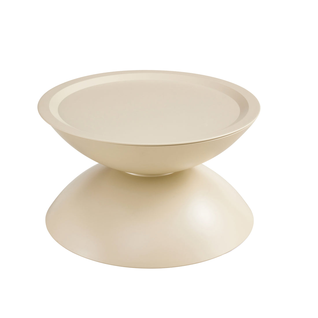 Milk White Coffee Round Tables With Storge Movable Table Top Multifunctional End Side Table Milk White Primary Living Space Casual,Cute,Modern Freestanding Round Coffee & End Tables Round Metal