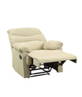 Arcadia Beige Microfiber Motion Recliner Beige Microfiber