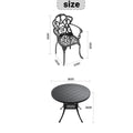 Cushions In Random Colors 3 Piece Set Of Cast Aluminum Patio Furniture With Cushions Yes Dining Set Black Seats 2 Rust Resistant Frame Water Resistant Cushion Garden & Outdoor Complete Patio Sets Aluminium