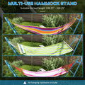 Outsunny Hammock Stand For 2 Person, Portable Adjustable Steel Frame Hammock Stand With Weather Resistant Finish, For 9 14Ft Hammocks, 10.3', 550 Lbs. Capacity, Blue Blue Steel