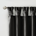 Twist Tab Total Blackout Window Curtain Panel Black 50X84