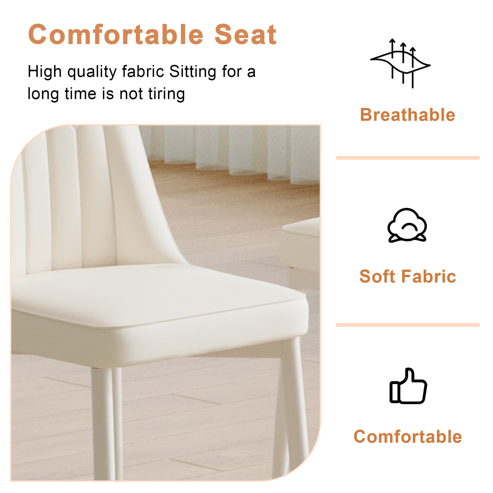 55"X31.5" Cream Style White Mdf Dining Table Set With 4 Armless Cream Style Chairs.Mdf Tabletop And Metal Frame Legs.Adding A Warm And Gentle Atmosphere To Your Family. White Seats 4 Mdf Metal