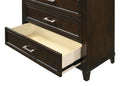Merlot 5 Drawer Chest Mahogany Solid Wood Mdf