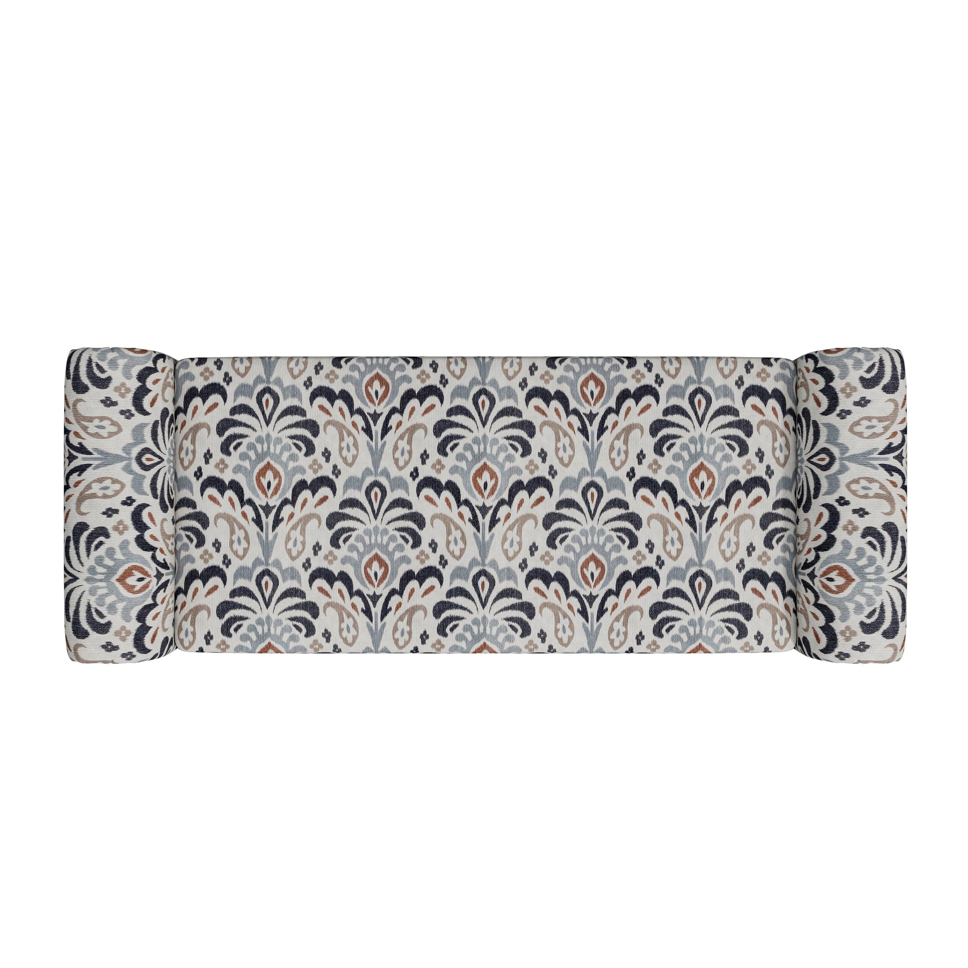 Conrad Storage Ottoman Multi Polyester Floral Traditional Flip Top Rolled Arms Nailhead Trim Polyester