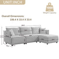 Multi Module Combination Style Sofa For Living Room, Bedroom And Other Lounge Spaces, Modern Minimalist Corduroy Combination Sofa With 2 Comfort Cushions With Usb & C Charging Ports,Beige,Two Sets Beige Foam Fabric 8 Seat