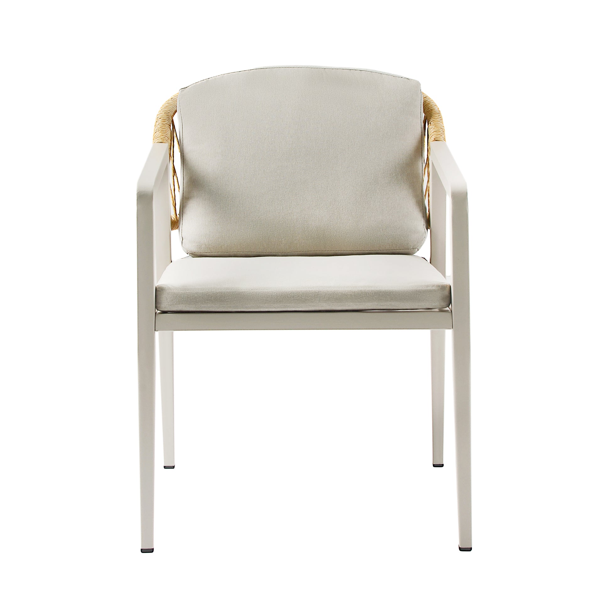 Outdoor Dining Set,Dining Chair Set Of 6 Gray Acacia Wood Dining Table Black Natural,Gray Acacia Wood,Pe Rattan Iron Waterproof Fabric