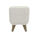 Emerse White Armless Accent Chair White Foam Solid Wood